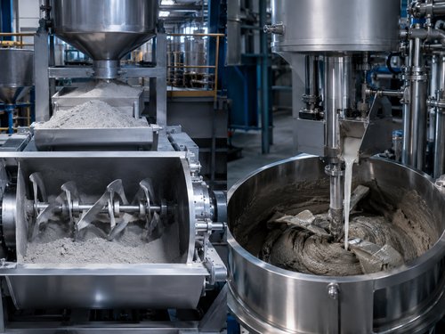 Efficient dry-wet hybrid mixing technology